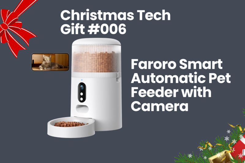 Christmas Tech Gift #006: Faroro Smart Automatic Pet Feeder with Camera