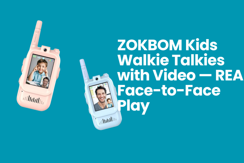 ZOKBOM Kids Walkie Talkies with Video — REAL Face-to-Face Play (NO PHONES!)